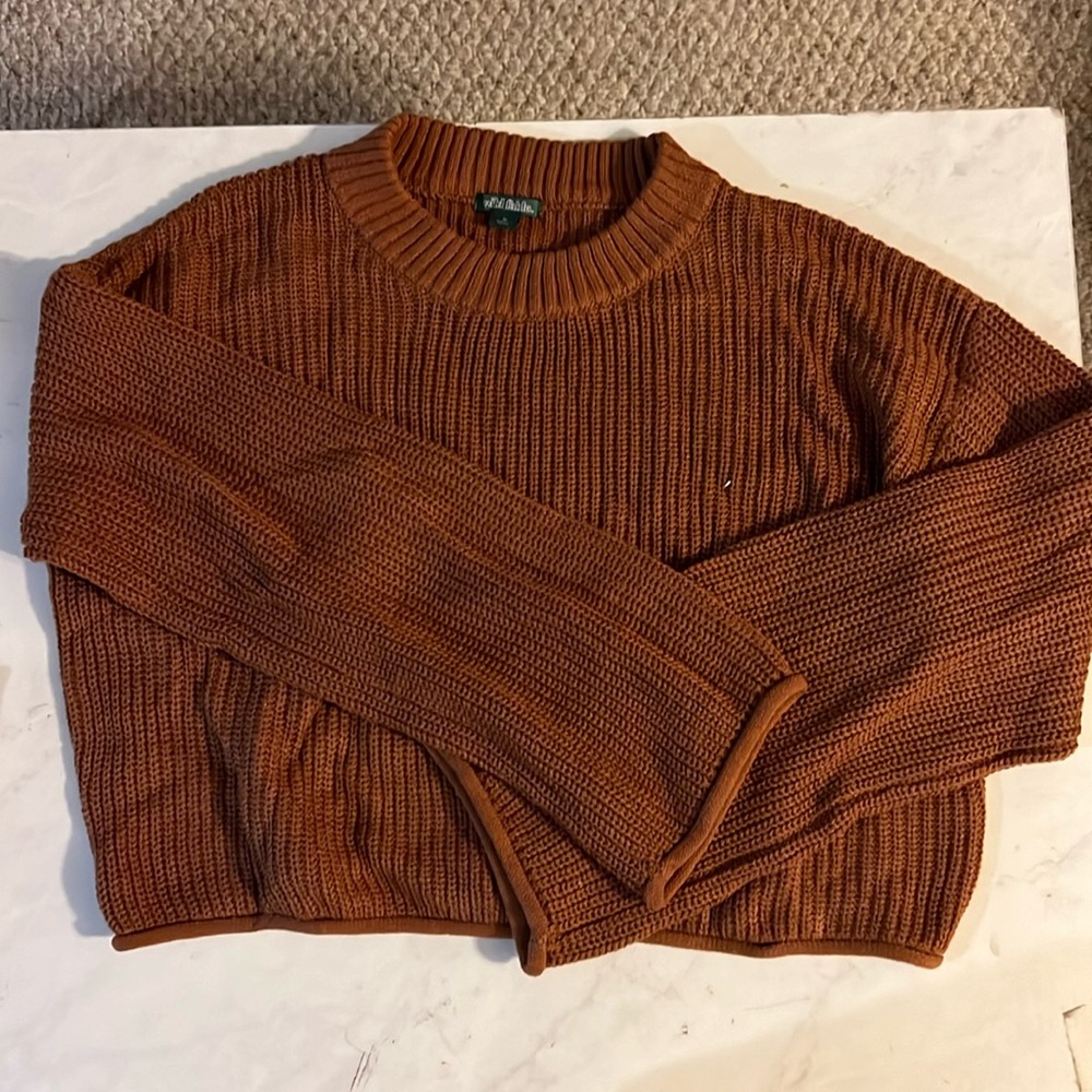 Cropped Sweater Burnt Orange